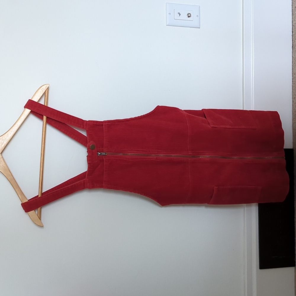 Forever 21 | Burgundy Corduroy Jumper Dress, M